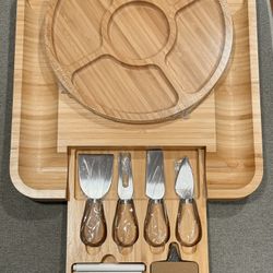 Smirly Bamboo Charcuterie Board Set 