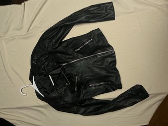 Black Leather Moto Jacket