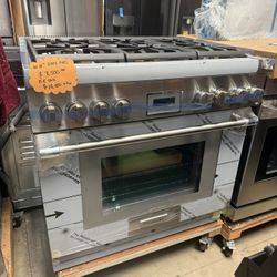 Slide Stove Gas Range Dual Fuel Thermador W 36