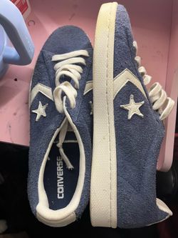 Blue Converse shoes