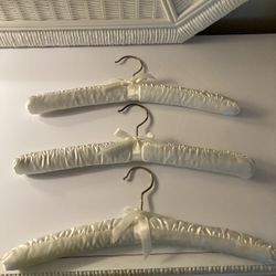 Six Padded Satin Hangers