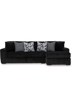 Midnight-Madness L-Shaped 2-Piece Sectional Sofa *NEED GONE*