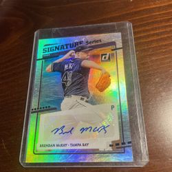 Autographed Tampa Bay Rays Baseball Card 