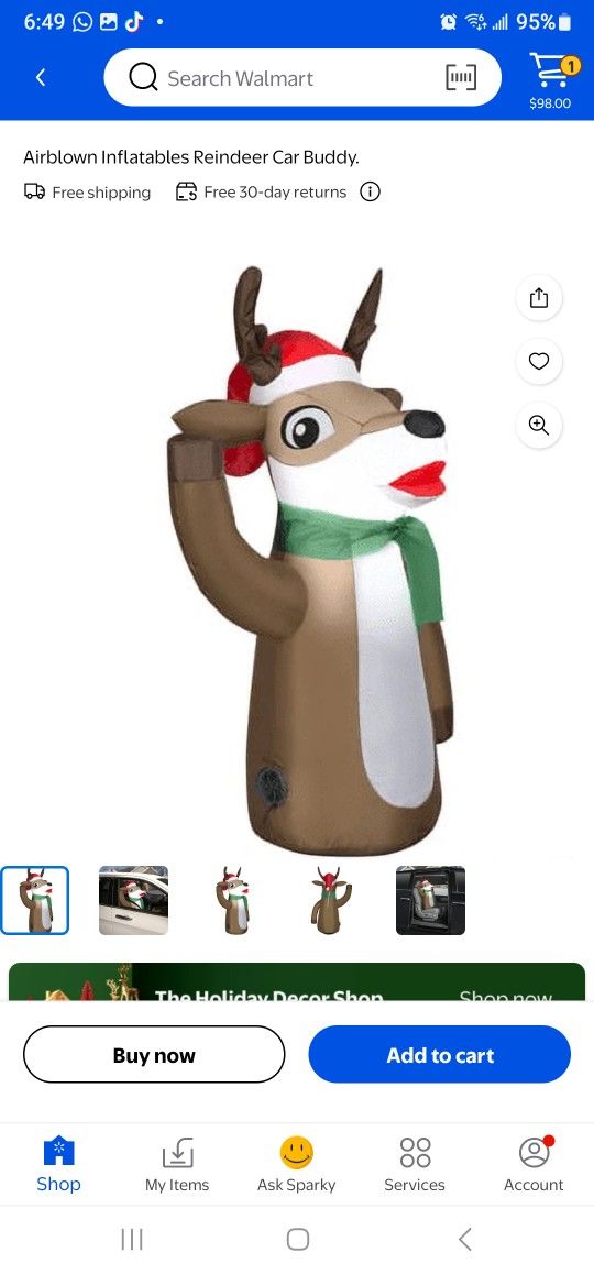 Reindeer Car Inflatable