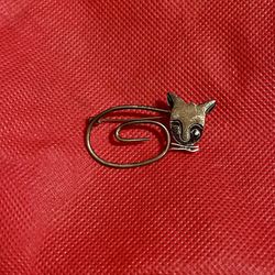 Vintage Silver Cat Brooche