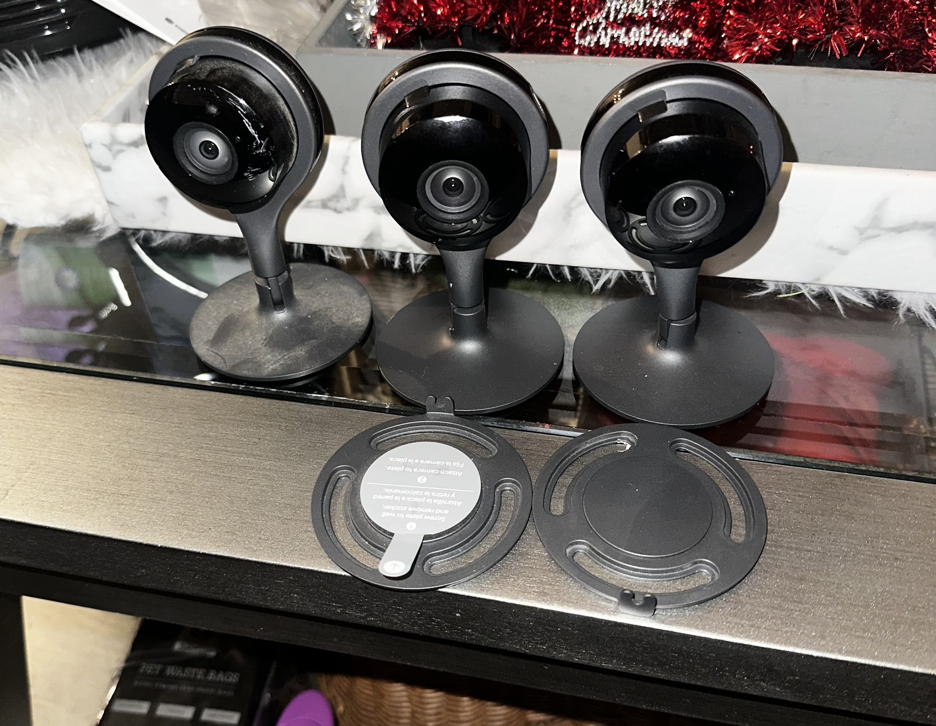 3 Google Nest Indoor Cameras