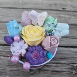 Flower Bouquet  Soy wax melts Candle