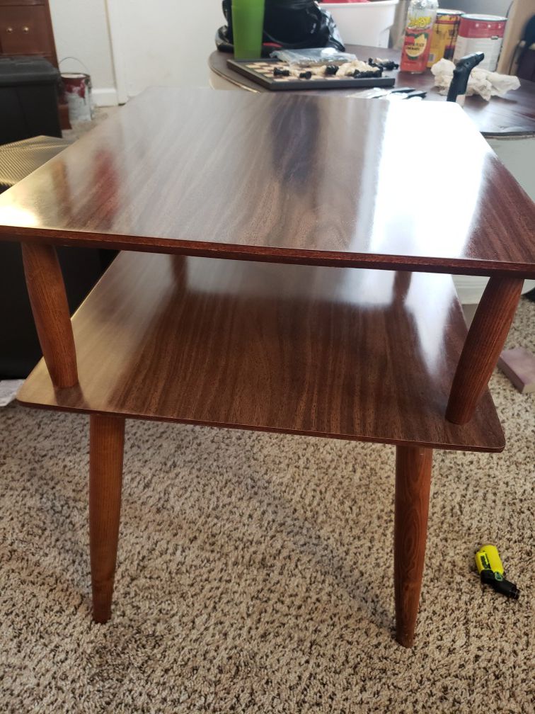 1960s 2 tiered end table