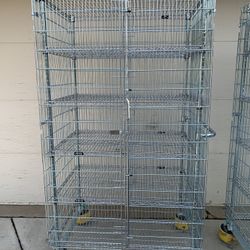 Mobile Security Cage With Shelves