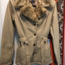 Women Jacket 🧥 Size  S Like New Color Beige 