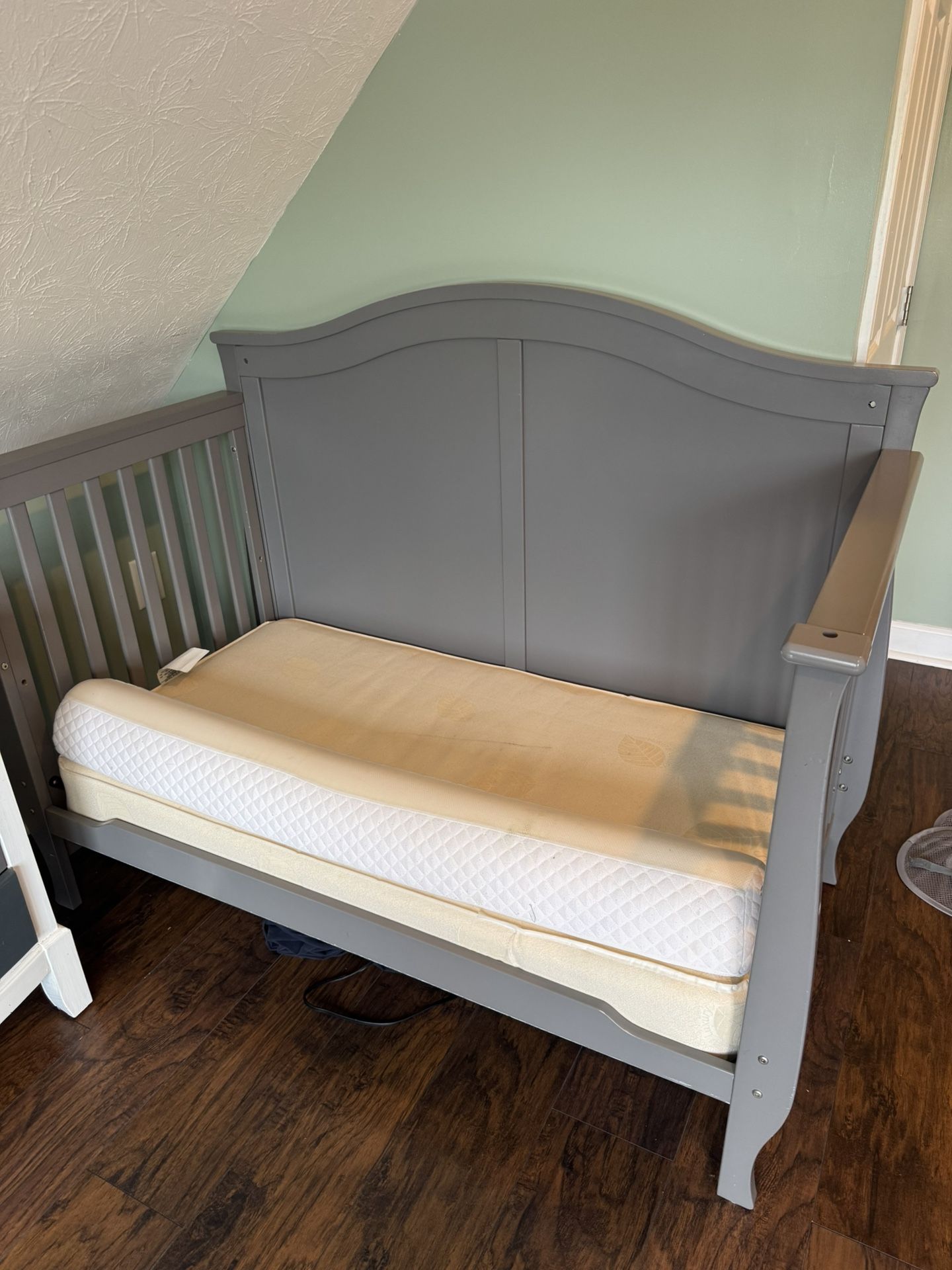 Convertible Crib, Changing Table, & Nightstand Drawer