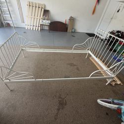 IKEA Kids Metal Bed Frame - White