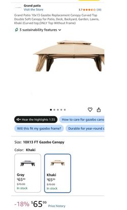 Gazebo cover