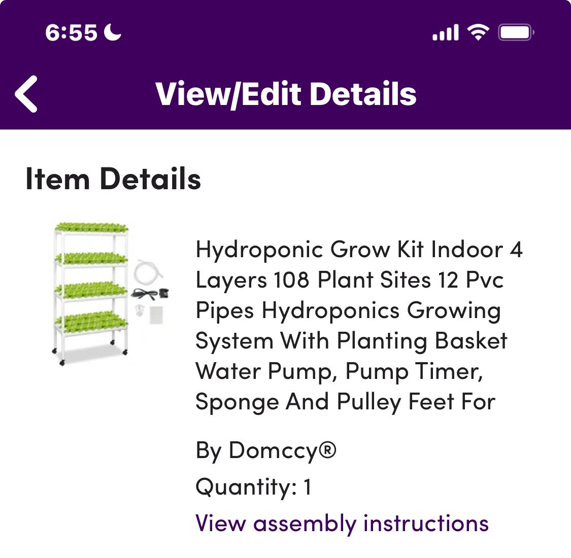 108 Plant Indoor Organic Hydroponic Kit