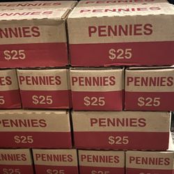 UNOPENED AND UNSEARCHED BOX OF PENNIES - LOT OF 10