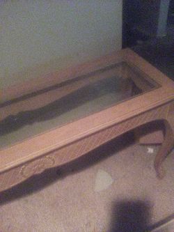 Glass Wooden Table
