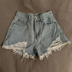 Ripped Jean Shorts