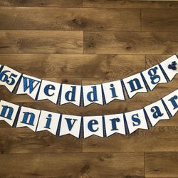 65 Wedding Anniversary Banner