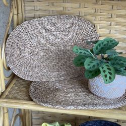 2- Heavy Wicker Placemat Setting