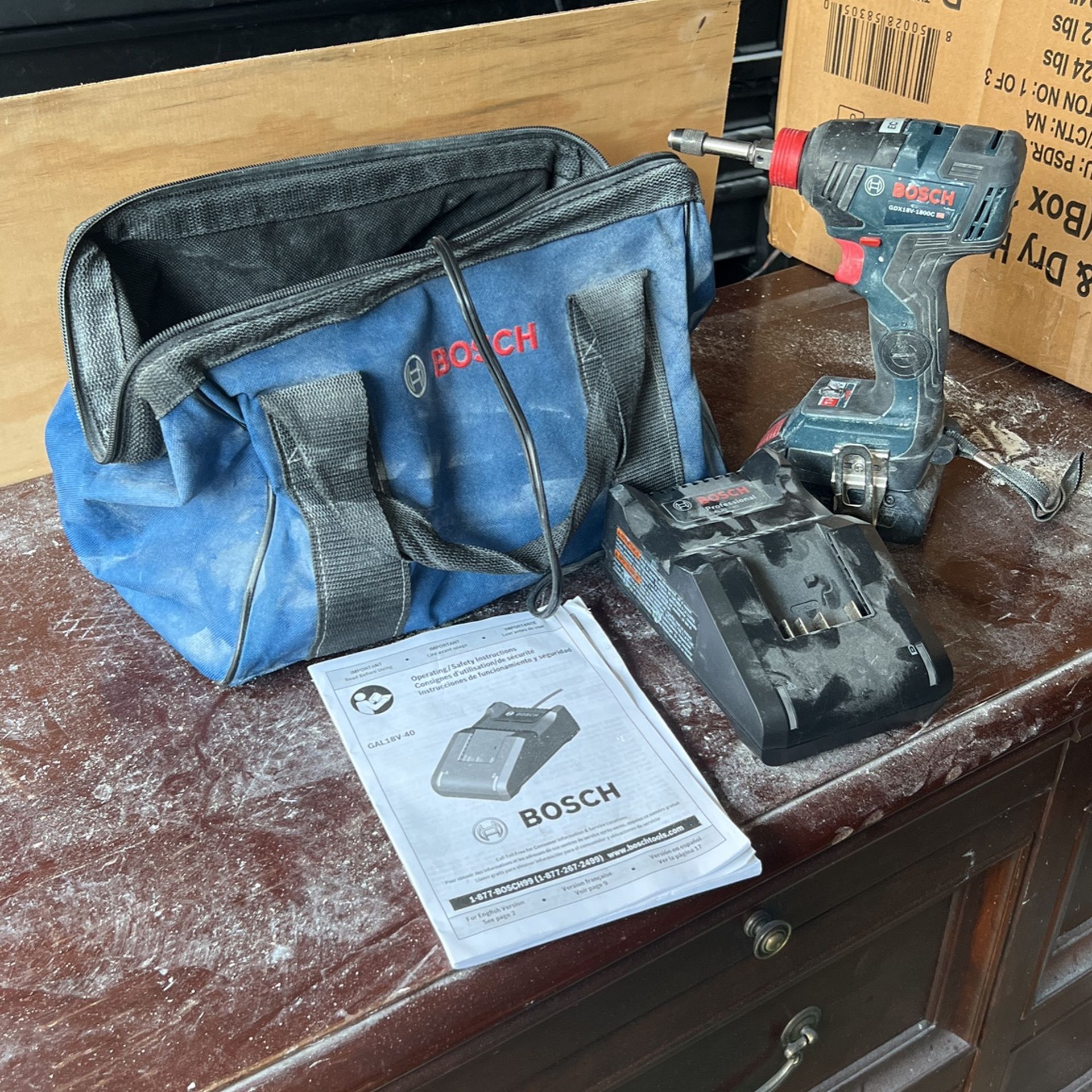 BOSCH GDX18V-1800B12 18V Two-In-One 1/4 In. and 1/2 In. Bit/Socket Impact Driver