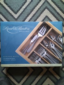 Reed & Barton 65 pc flatware set 18/10 Ashland Matte Continental size