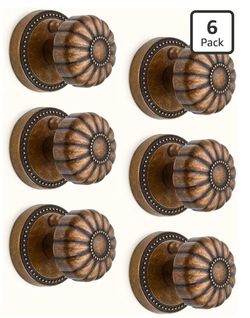 (Brand New in Box)  Asidrama 6 Pack Antique Brass Privacy Door Knobs with Lock, Vintage Door Handles with Antique Brass Door Knobs Interior for Bedroo