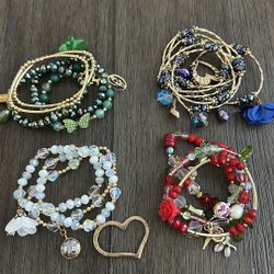 Multi Bead Bracelet In 4 Colors (Bundle)