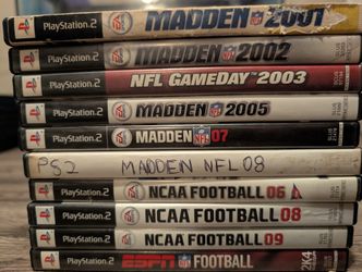PS2 Madden NFL NCAA ESPN Sports Football Variety Pack 