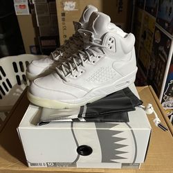 Nike Air Jordan Retro 5 Premium  “PURE PLATINUM ” size 10 brand new LOWBALLS WILL BE IGNORED, NO TRADES