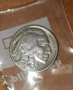 1934 Indian head nickel.