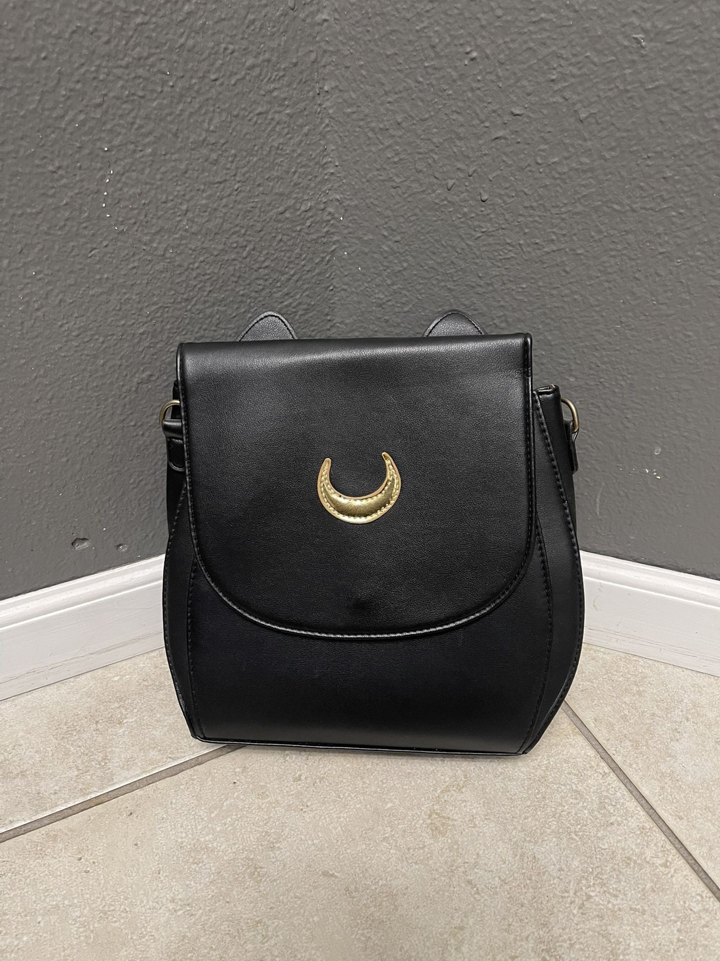 Moon Cat Black Backpack