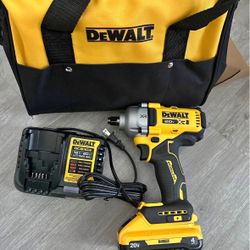 Dewalt 20v 1/2 impact with 4.o battery n charger n bag 