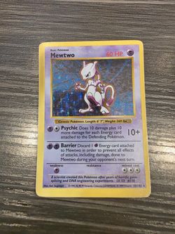 Base Set Shadowless Mewtwo 10/102 Holo Rare Pokemon TCG - MP