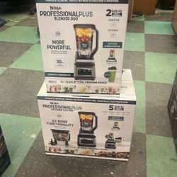 Two blenders ones a ninja professional plus the other ones, a professional plus kitchen system twice as much of accessories what is for $30 one is for
