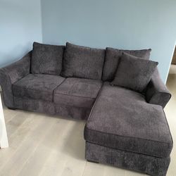 Black L Shape Comfy Couch