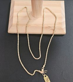 14k gold necklace 22 inch