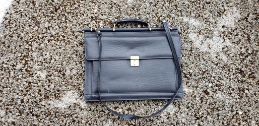 Leather briefcase (new) Black