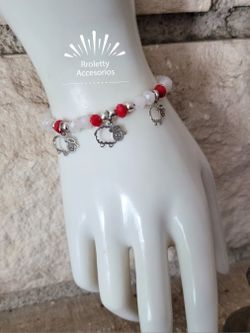 Sterling Silver 925 Bracelet With 3 Little Sheeps Charms