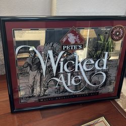Vintage Pete’s wicked ale mirror