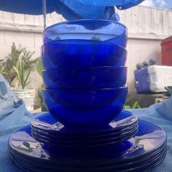 Blue 12 Piece Dinnerware Set