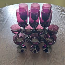 Vintage Amethyst Purple Glassware