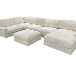 Large Comfy Cream Tan Sectional 