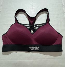 Pre Owned Good  Victoria’s Secret PINK  Ultimate Sports Bra  Burgundy  Women  Size Large