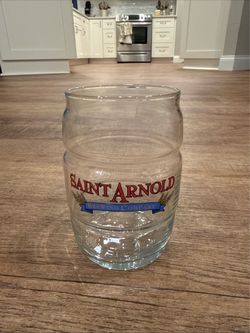 Saint Arnold Brewing Company Glass Mug Barrel Style Heavy Clear Beer Glass