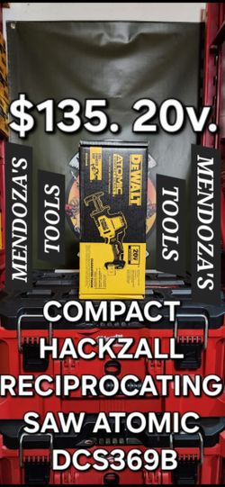 Dewalt Compact Hackzall Reciprocating Saw 20v MAX 