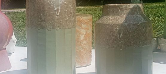 New earth tones vases thick and elegant made in Portugal 50 for the set serious inquiry only please