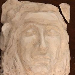 Marble/resin face sculpture statue