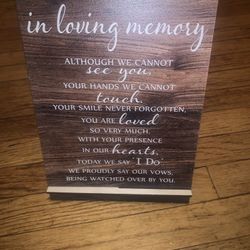 WEDDING MEMORIAL SIGN