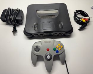 Nintendo 64 Console with Controller and Cables