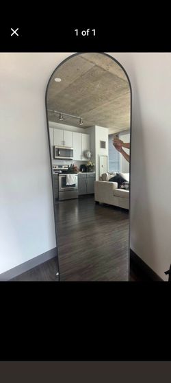 Full length arched mirror